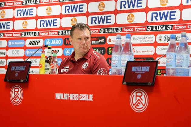 Rot Weiss Essen vs. FC Viktoria Cologne, Soccer, 3rd Division, Matchday 4, 2026–2027 Season, September 5, 2026, Uwe Koschinat talks about RW Essen in the Rot-Weiss Essen vs. FC Viktoria Cologne match, soccer, 3rd Division, Matchday 4, 2026–2027 season, September 5, 2026, Essen Copyright: xEibner-Pressefoto JavadxMohammadx EP_JMR