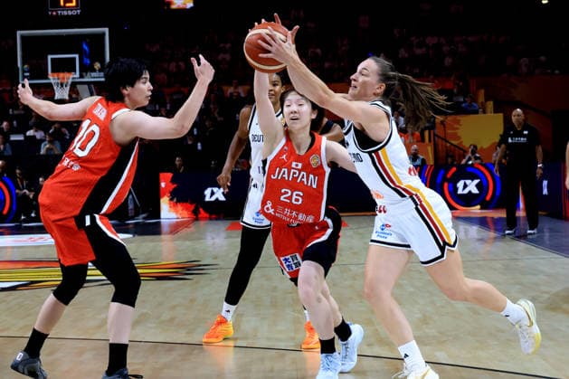 September 5, 2026, GER, Women s Basketball, Women s Basketball World Cup, 2026, Matchday 1, Germany vs. Japan Britta Daub (Germany) 19, Kokoro Tanaka (Japan) 26, Ramu Tokashiki (Japan) 10, Max Schmeling Halle, Berlin, Germany Copyright: xNordphotox xEnglerx