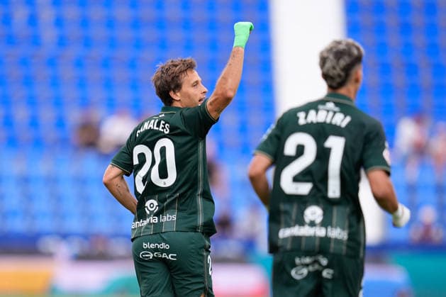 September 5, 2026, Leganes, Madrid, Spain: Sergio Canales of Real Racing Club celebrates after scoring his team s first goal during the Spanish League, LaLiga EA Sports, football match played between Rayo Vallecano and Real Racing Club at Butarque stadium on September 05, 2026, in Leganes, Madrid, Spain. Rayo Vallecano V Real Racing Club - LaLiga EA Sports  - ZUMAa181 20260905_zaa_a181_079 Copyright: xDennisxAgyemanx