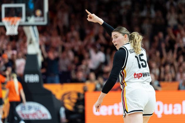 Luisa Geiselsoder, Germany, 15, celebrating, GER, Germany vs. Japan, Basketball, 2026 FIBA Women’s World Cup, Group Stage, Matchday 2, September 5, 2026, GER, Germany vs. Japan, Basketball, 2026 FIBA Women s World Cup, Group Stage, Matchday 2, September 5, 2026, Berlin Copyright: xEibner-Pressefoto MaxxVincenx EP_MVN