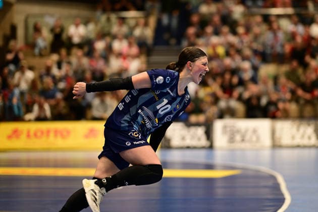Handball I Women I 2026–2027 Season I Bundesliga I Matchday 2 I Buxtehuder SV vs. HC Leipzig I September 5, 2026 Single photo, cutout, single image, Cutout, isolated subject, sports photo, close-up, cropped, isolated shot, photo, individual celebration, excitement, enthusiasm, euphoria, joy, happiness, cheerfulness shown by Anika Hampel 10, Buxtehuder Sportverein, Buxtehude Halle Nord, Lower Saxony, Germany Copyright: xLobeca FelixxWeißbergx