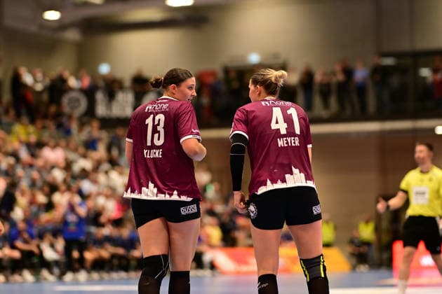 Handball I Women I 2026–2027 Season I Bundesliga I Matchday 2 I Buxtehuder SV vs. HC Leipzig I September 5, 2026 Laura Sophie Klocke 13, HC Leipzig Wiebke Meyer 41, HC Leipzig Buxtehude Halle Nord Neu Lower Saxony Germany Copyright: xLobeca FelixxWeißbergx
