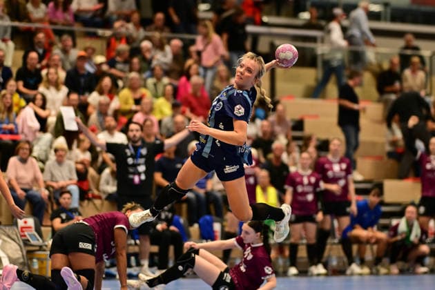 Handball I Women I 2026–2027 Season I Bundesliga I Matchday 2 I Buxtehuder SV vs. HC Leipzig I September 5, 2026 Goal by Ruslana Litvinov (81), Buxtehuder Sportverein, Buxtehude Halle Nord, Lower Saxony, Germany Copyright: xLobeca FelixxWeißbergx