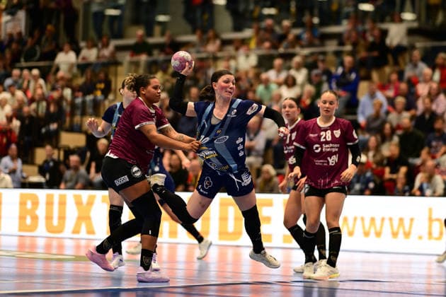 Handball I Women I 2026–2027 Season I Bundesliga I Matchday 2 I Buxtehuder SV vs. HC Leipzig I September 5, 2026 Anika Hampel 10, Buxtehuder Sportverein, Buxtehude, Halle Nord, Lower Saxony, Germany Copyright: xLobeca FelixxWeißbergx