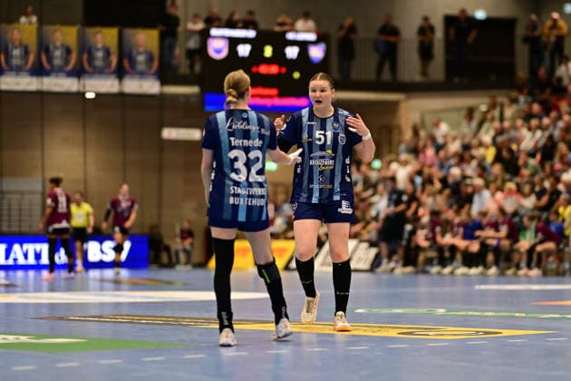 Handball I Women I 2026–2027 Season I Bundesliga I Matchday 2 I Buxtehuder SV vs. HC Leipzig I September 5, 2026 Isa Ternede 32, Buxtehuder Sportverein, Lin Luck 51, Buxtehuder Sportverein, Buxtehude Halle Nord, Neu, Lower Saxony, Germany Copyright: xLobeca FelixxWeißbergx