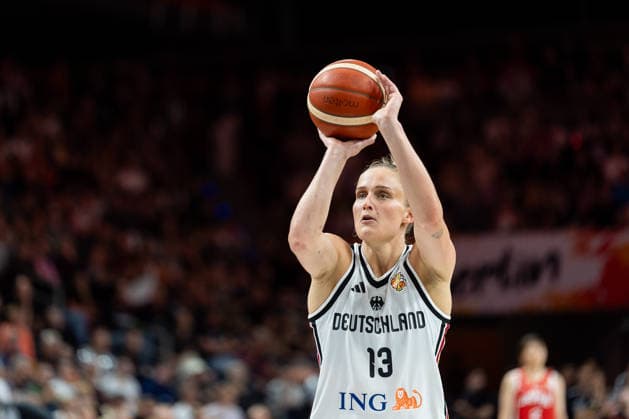 Leonie Fiebich, Germany, age 13, taking a free throw, GER, Germany vs. Japan, basketball, 2026 FIBA Women s World Cup, group stage, Matchday 2, September 5, 2026, GER, Germany vs. Japan, Basketball, 2026 FIBA Women’s World Cup, Group Stage, Matchday 2, September 5, 2026, Berlin Copyright: xEibner-Pressefoto MaxxVincenx EP_MVN