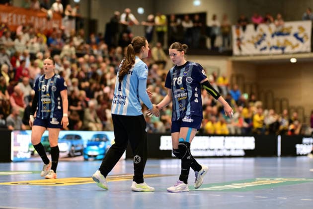Handball I Women I 2026–2027 Season I Bundesliga I Matchday 2 I Buxtehuder SV vs. HC Leipzig I September 5, 2026 Nikki van der Vorst 1, Buxtehuder Sportverein Lucy Strauchmann 78, Buxtehuder Sportverein Buxtehude Halle Nord, Lower Saxony, Germany Copyright: xLobeca FelixxWeißbergx