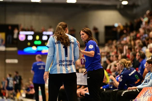 Handball Women 2026–2027 Season Bundesliga Matchday 2 Buxtehuder SV vs. HC Leipzig September 5, 2026 Nikki van der Vorst 1, Buxtehuder Sportverein with Debbie Klijn Buxtehuder Sportverein Buxtehude Halle Nord New Lower Saxony Germany Copyright: xLobeca FelixxWeißbergx