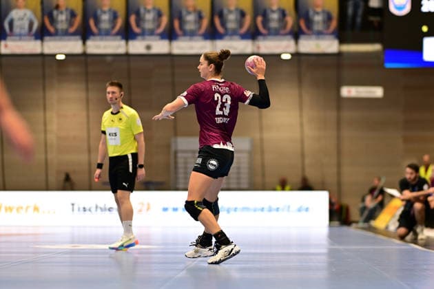 Handball I Women I 2026–2027 Season I Bundesliga I Matchday 2 I Buxtehuder SV vs. HC Leipzig I September 5, 2026 Single photo, cutout, single image, cutout, isolated subject, sports photo, close-up, cropped, cropped photo, photo, single shot: Marlene Tucholke, 23, HC Leipzig, Buxtehude, Halle Nord, Lower Saxony, Germany Copyright: xLobeca FelixxWeißbergx