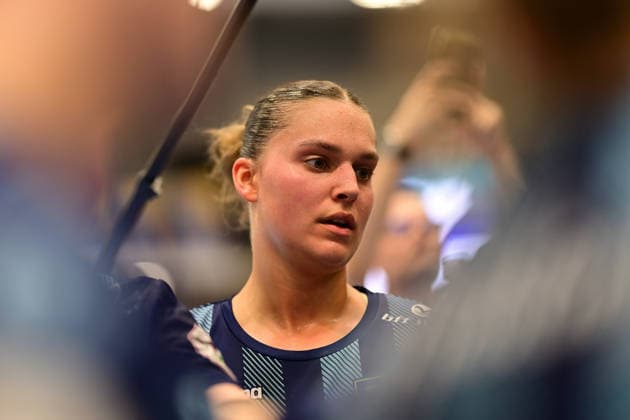 Handball I Women I 2026–2027 Season I Bundesliga I Matchday 2 I Buxtehuder SV vs. HC Leipzig I September 5, 2026 Portrait, Portrait, portrait photograph, headshot, individual photo, single photo, half-length portrait Maj Nielsen 5, Buxtehuder Sportverein Buxtehude Halle Nord Neu Lower Saxony Germany Copyright: xLobeca FelixxWeißbergx