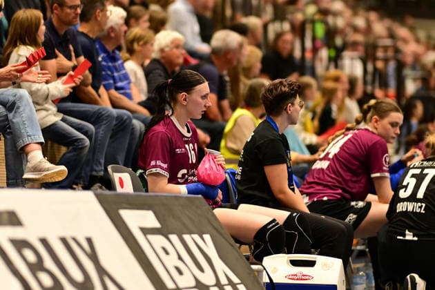 Handball I Women I 2026–2027 Season I Bundesliga I Matchday 2 I Buxtehuder SV vs. HC Leipzig I September 5, 2026 Injured Lisa Lammich (76), HC Leipzig, Buxtehude, Halle Nord, New Lower Saxony, Germany Copyright: xLobeca FelixxWeißbergx