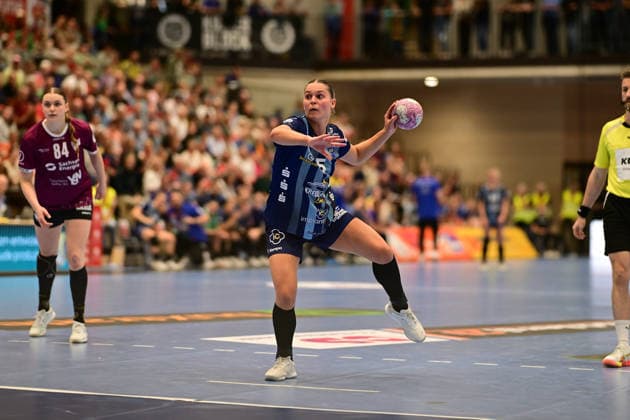 Handball I Women I 2026–2027 Season I Bundesliga I Matchday 2 I Buxtehuder SV vs. HC Leipzig I September 5, 2026 Single photo, cropped image, individual image, cutout, isolated subject, sports photo, close-up, cropped, cropped photo, photo, single photo Maj Nielsen 5, Buxtehuder Sportverein Buxtehude Halle Nord Neu Lower Saxony Germany Copyright: xLobeca FelixxWeißbergx