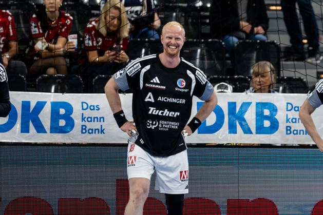 Opel HBL SG Flensburg Handewitt vs. HC Erlangen, September 5, 2026—Sebastian Firnhaber, No. 18, HC Erlangen during warm-ups for the Opel HBL SG Flensburg Handewitt vs. HC Erlangen game at GGW Arena on September 5, 2026 Copyright: xBEAUTIFULxSPORTS MarioxM.xKobergx