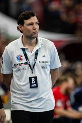 Opel HBL SG Flensburg Handewitt vs. HC Erlangen, September 5, 2026—Johannes Sellin, Coach, HC Erlangen; Opel HBL SG Flensburg Handewitt vs. HC Erlangen, GGW Arena, September 5, 2026 Copyright: xBEAUTIFULxSPORTS MarioxM.xKobergx