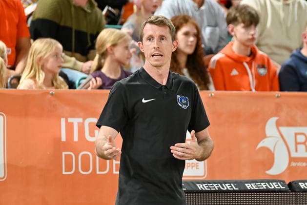 Skyler Bowlin, Bakken Bears coach, gesturing during RASTA Vechta vs. Bakken Bears, exhibition game, 2026–2027 season, September 5, 2026, RASTA Vechta vs. Bakken Bears, exhibition game, 2026–2027 season, September 5, 2026, Vechta Copyright: xEibner-Pressefoto RobertxGertzenx EP_RGN
