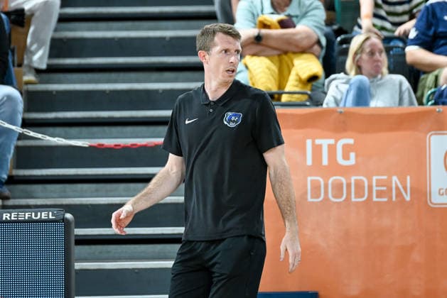 Skyler Bowlin, Bakken Bears; Coach RASTA Vechta vs. Bakken Bears, Exhibition Game, 2026–2027 Season, September 5, 2026; RASTA Vechta vs. Bakken Bears, Exhibition Game, 2026–2027 Season, September 5, 2026, Vechta Copyright: xEibner-Pressefoto RobertxGertzenx EP_RGN