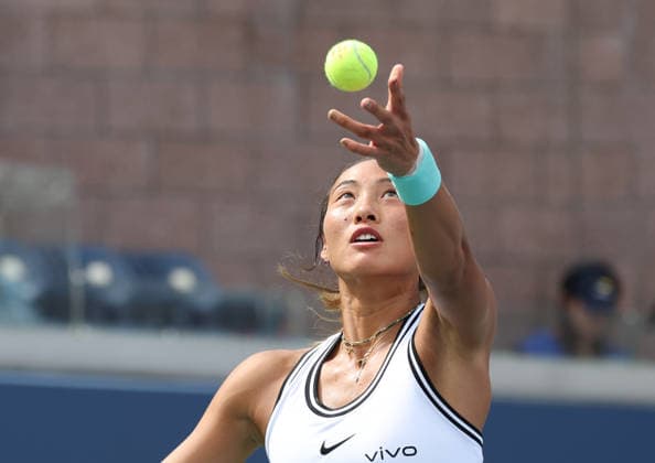 September 5, 2026, New York City, New York, USA: QINWEN ZHENG of China during the match against M. Keys of USA in the third round of Grand Slam tournament US Open. New York, USA. Tennis: US Open - Qinwen Zheng  - ZUMAc278 20260905_zsp_c278_041 Copyright: xMarcinxCholewinskix