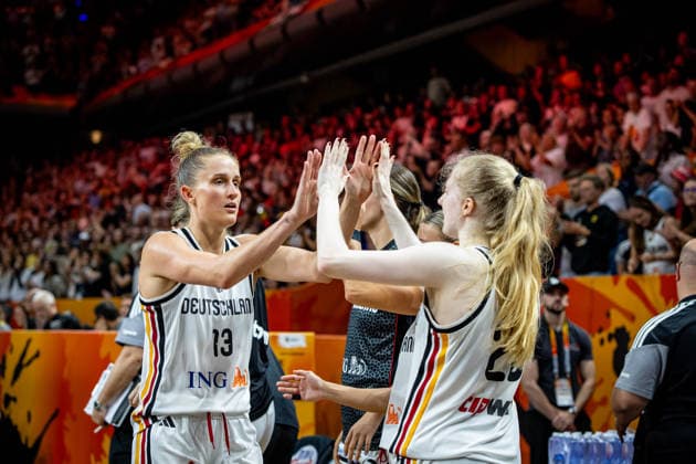 Basketball Berlin, September 5, 2026 FIBA Women’s Basketball World Cup Germany 2026 Preliminary Round Group Germany (GER) vs. Japan (JPN) Leonie Fiebich (Germany, No. 13) Frida Bühner (Germany, No. 20)