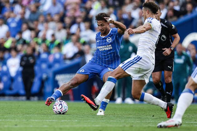 5th September 2026; American Express Stadium, Brighton, England; Premier League Football, Brighton and Hove Albion versus Leeds United; Charalampos Kostoulas of Brighton AndrewxSkinner
