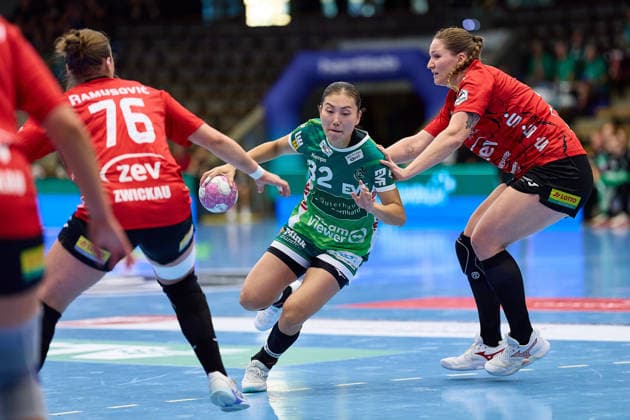 Nina Ramusovic, BSV Sachsen Zwickau, 76; Haruno Sasaki, Frisch Auf Goeppingen, 32; Victoria Hasselbusch, BSV Sachsen Zwickau, 31; FRISCH AUF Goeppingen vs. BSV Sachsen Zwickau, Handball, ALSCO Women’s Handball Bundesliga, Matchday 2, 2026–2027 season, September 5, 2026 FRISCH AUF Göppingen vs. BSV Sachsen Zwickau, Handball, ALSCO Women’s Handball Bundesliga, Matchday 2, 2026–2027 season, September 5, 2026 Göppingen Copyright: xEibner-Pressefoto GeraldxOelze-dexStoppanyx EP_ODS