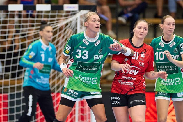 Position Battles: Luisa Schulze (Frisch Auf Göppingen), 33; Victoria Hasselbusch (BSV Sachsen Zwickau), 31; Matilda Ehlert (Frisch Auf Göppingen), 10; Frisch Auf Göppingen vs. BSV Sachsen Zwickau, Handball, ALSCO Women’s Handball Bundesliga, Matchday 2, 2026–2027 Season, September 5, 2026, FRISCH AUF Göppingen vs. BSV Sachsen Zwickau, Handball, ALSCO Women’s Handball Bundesliga, Matchday 2, 2026–2027 season, September 5, 2026, Göppingen Copyright: xEibner-Pressefoto GeraldxOelze-dexStoppanyx EP_ODS