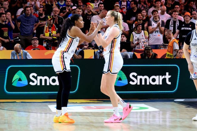 September 5, 2026, GER, Basketball, Women s, Basketball World Cup, 2026, Match Day 1, Germany vs. Japan; Nyara Sabally (Germany) 8, Marie Guelich (Germany) 21; Berlin, Max Schmeling Halle, Berlin, Germany Copyright: xNordphotox xEnglerx