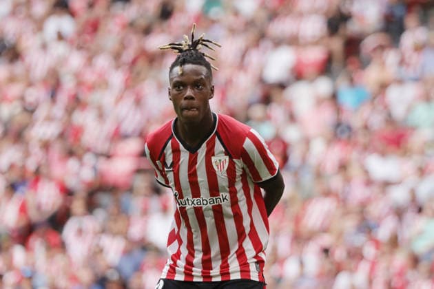ESP LaLiga EA Sports: Athletic Bilbao vs. Atlético Madrid — Nico Williams of Athletic scores a goal and celebrates during the LaLiga EA Sports match between Athletic Bilbao and Atlético Madrid, played at San Mamés Stadium in Bilbao on September 5, 2026, in Spain. Spanish Soccer Copyright: xAgenciaxLOFx
