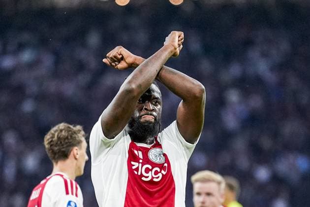 AMSTERDAM , 05-09-2026, JohanCruijff ArenA , season 2026 2027 , Dutch Eredivisie Football Match between Ajax and PSV. Picture shows Ajax player Toluwalase Arokodare scores the 1-1 Ajax - PSV  x206515201x Copyright: