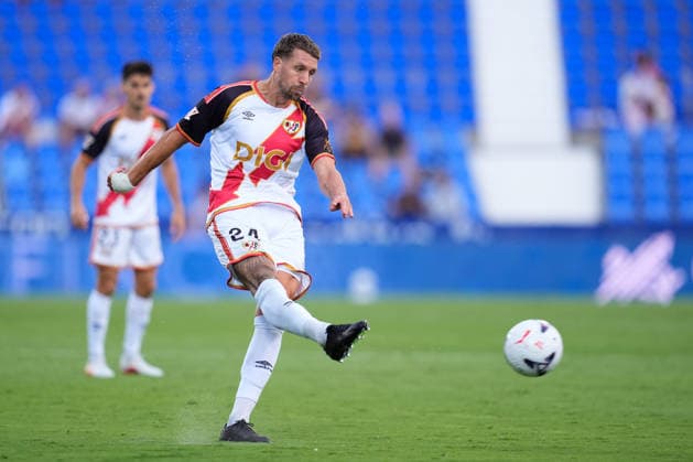 September 5, 2026, Leganes, Madrid, Spain: Florian Lejeune of Rayo Vallecano shoots during the Spanish League, LaLiga EA Sports, football match played between Rayo Vallecano and Real Racing Club at Butarque stadium on September 05, 2026, in Leganes, Madrid, Spain. Rayo Vallecano V Real Racing Club - LaLiga EA Sports  - ZUMAa181 20260905_zaa_a181_125 Copyright: xDennisxAgyemanx