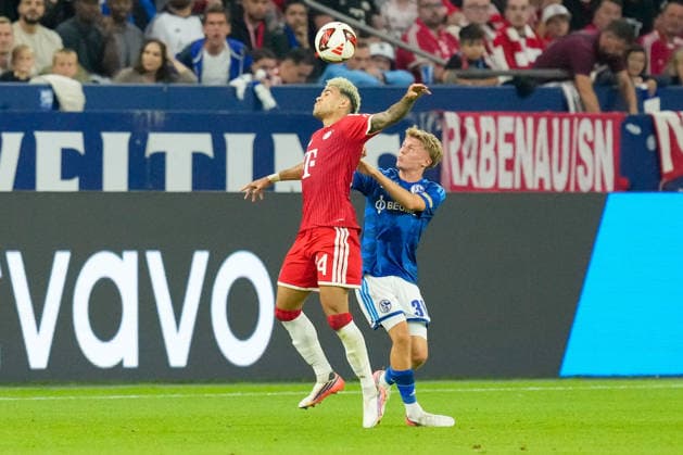Luis Diaz (FC Bayern Muenchen) und Luca Vozar (FC Schalke 04) im Zweikampf waehrend des Spiels der 1. Bundesliga zwischen FC Schalke 04 und FC Bayern Muenchen, Veltins-Arena am 05. September 2026 in Gelsenkirchen, Deutschland. (Foto von Alex Gottschalk DeFodi Images) +++ Luis Diaz (FC Bayern Muenchen) und Luca Vozar (FC Schalke 04) battle for the ball during the Bundesliga match between FC Schalke 04 and FC Bayern Muenchen at Veltins-Arena on September 5, 2026 in Gelsenkirchen, Germany. (Photo by Alex Gottschalk DeFodi Images) DFB DFL REGULATIONS PROHIBIT ANY USE OF PHOTOGRAPHS AS IMAGE SEQUENCES AND OR QUASI-VIDEO. (Photo by Alex Gottschalk DeFodi Images) - *** Luis Diaz of FC Bayern Munich and Luca Vozar of FC Schalke 04 battle for the ball during the Bundesliga match between FC Schalke 04 and FC Bayern Munich at Veltins Arena on September 5, 2026, in Gelsenkirchen, Germany Photo by Alex Gottschalk DeFodi Images Luis Diaz of FC Bayern Munich and Luca Vozar of FC Schalke 04 battle for the ball during the Bundesliga match between FC Schalke 04 and FC Bayern Munich at Veltins Arena on September 5, 2026 in Gelsenkirchen, Germany. Photo by Alex Gottschalk, DeFodi Images. DFB and DFL regulations prohibit any use of photographs as image sequences and or quasi-video. Photo by Alex Gottschalk, DeFodi Images