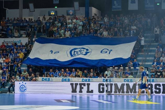 Fans before the game: VfL Gummersbach vs. MT Melsungen, Opel Handball Bundesliga, Men s Division, Matchday 3, September 5, 2026, Gummersbach, North Rhine-Westphalia, Germany Copyright: xkolbert-press MartinxWdziecznyx