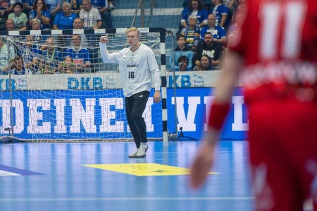 Bertram Obling, goalkeeper, VfL Gummersbach 16, VfL Gummersbach vs. MT Melsungen, Opel Handball Bundesliga, Men, Matchday 3, September 5, 2026, Gummersbach, North Rhine-Westphalia, Germany Copyright: xkolbert-press MartinxWdziecznyx
