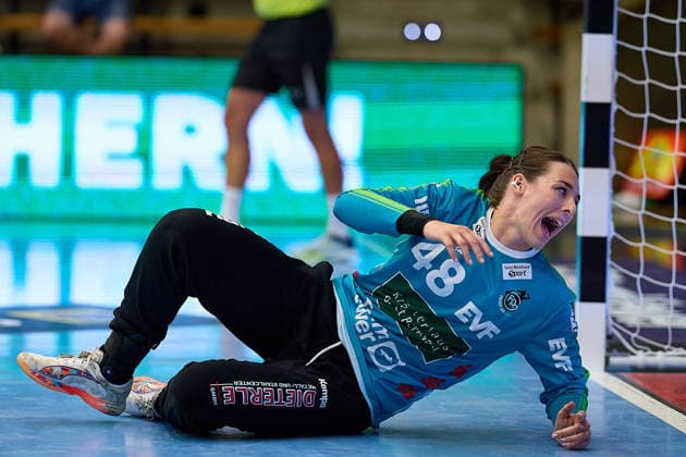 Natalia Krupa Chlebik, Frisch Auf Goeppingen, 48, has to reach behind her. FRISCH AUF Goeppingen vs. BSV Sachsen Zwickau, Handball, ALSCO Women’s Handball Bundesliga, Matchday 2, 2026–2027 Season, September 5, 2026 FRISCH AUF Goeppingen vs. BSV Sachsen Zwickau, Handball, ALSCO Women’s Handball Bundesliga, Matchday 2, 2026–2027 Season, September 5, 2026 Goeppingen Copyright: xEibner-Pressefoto GeraldxOelze-dexStoppanyx EP_ODS