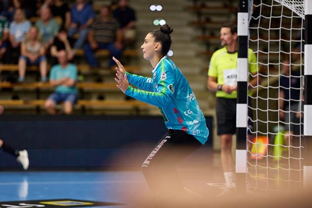 Close-up, Portrait of Mikaela Possatti, Frisch Auf Goeppingen, Matchday 1: Frisch Auf Goeppingen vs. BSV Sachsen Zwickau, Handball, ALSCO Women s Handball Bundesliga, Matchday 2, 2026–2027 Season, September 5, 2026, FRISCH AUF Goeppingen vs. BSV Sachsen Zwickau, handball, ALSCO Women’s Handball Bundesliga, Matchday 2, 2026–2027 season, September 5, 2026, Goeppingen Copyright: xEibner-Pressefoto GeraldxOelze-dexStoppanyx EP_ODS