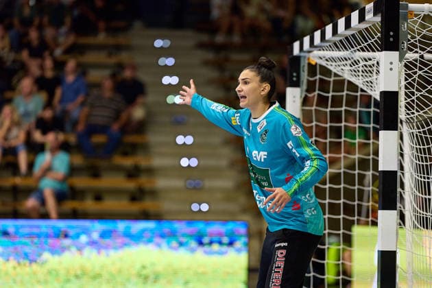Close-up, portrait of Mikaela Possatti of Frisch Auf Goeppingen, 01, showing FRISCH AUF Goeppingen vs. BSV Sachsen Zwickau, handball, ALSCO Women’s Handball Bundesliga, Matchday 2, 2026–2027 season, September 5, 2026: FRISCH AUF Goeppingen vs. BSV Sachsen Zwickau, handball, ALSCO Women’s Handball Bundesliga, Matchday 2, 2026–2027 season, September 5, 2026, Goeppingen Copyright: xEibner-Pressefoto GeraldxOelze-dexStoppanyx EP_ODS