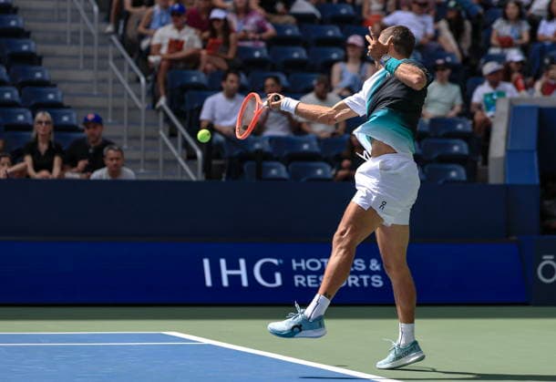 US Open tennis tournament - Day 7 Flavio Cobolli of Italy in action against Alexander Blockx during the Men‚Äôs Singles round 3 of the US Open Tennis Championships at the USTA Billie Jean King National Tennis Center in Flushing Meadows, New York, USA, 05 September 2026. The 2026 US Open tournament runs from 23 August through 13 September. FLUSHING MEADOWS NEW YORK United States  Copyright: xCRISTOBALxHERRERA-ULASHKEVICHx