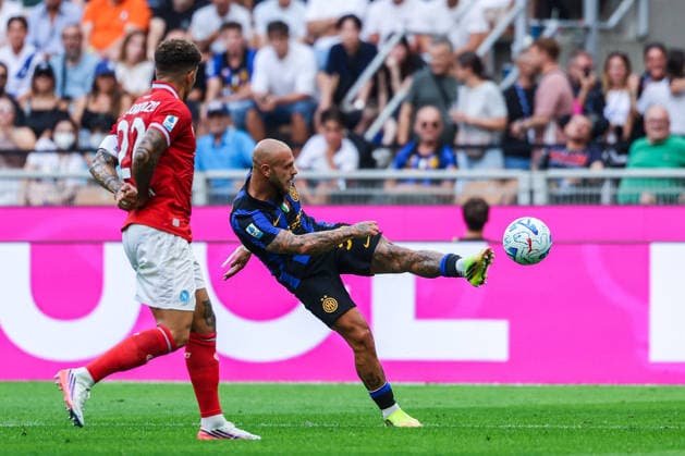 SOCCER - Serie A - Inter - FC Internazionale vs. SSC Napoli Photo by IPA ABACAPRESS.COM88154940 - Federico Dimarco of FC Internazionale in action during the Serie A Enilive 2026 27 soccer match between FC Internazionale and SSC Napoli Milan Italy  Copyright: xIPAxSport ABACAx