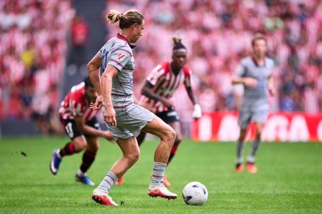 Athletic Club v Atletico de Madrid - LaLiga EA Sports 2026 27 Marcos Llorente of Atletico de Madrid with the ball during the LaLiga EA Sports match between Athletic Club and Atletico de Madrid at Estadio San Mames in Bilbao, Spain, on September 5, 2026. Bilbao Spain  Copyright: xCesarxOrtizxGonzalezx originalFilename:ortizgonzalez-athletic260905_npQZZ.jpg