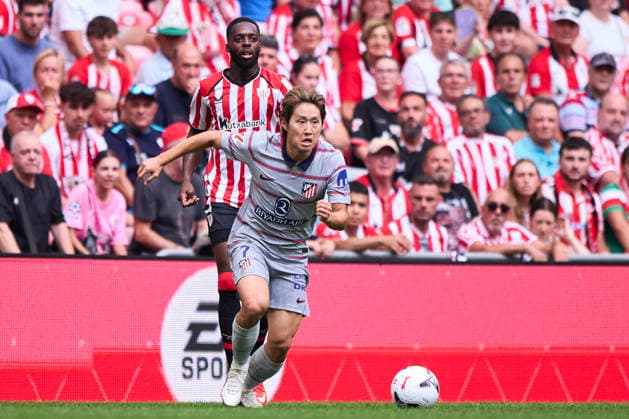 Athletic Club v Atletico de Madrid - LaLiga EA Sports 2026 27 Kang In Lee of Atletico de Madrid controls the ball during the LaLiga EA Sports match between Athletic Club and Atletico de Madrid at Estadio San Mames in Bilbao, Spain, on September 5, 2026. Bilbao Spain  Copyright: xCesarxOrtizxGonzalezx originalFilename:ortizgonzalez-athletic260905_npU2q.jpg