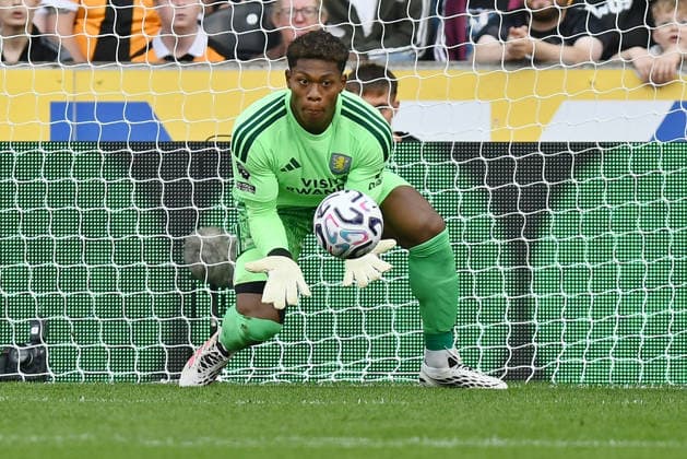 Hull City v Aston Villa, Premier League Aston Villa goalkeeper Zion Suzuki (1) during the Premier League match between Hull City and Aston Villa at the MKM Stadium, Kingston upon Hull, UK on 5 September 2026. Kingston upon Hull MKM Stadium East Riding of Yorkshire UK Editorial use only DataCo restrictions apply See www.football-dataco.com , Copyright: xIanxLyallx PSI-24835-0045