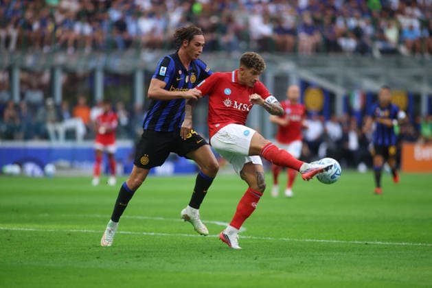 SOCCER - Serie A - Inter - FC Internazionale vs. SSC Napoli Photo by IPA ABACAPRESS.COM88155284 - Giovanni Di Lorenzo of SSC Napoli and Pio Esposito of Inter FC during the Italian Serie A 2026 27 season soccer match between Inter FC and SSC Napoli on September 5, 2026, at Stadio Giuseppe Meazza, San Siro, Milan, Italy. Photo by Nderim KACELI Milan Italy  Copyright: xIPAxSport ABACAx