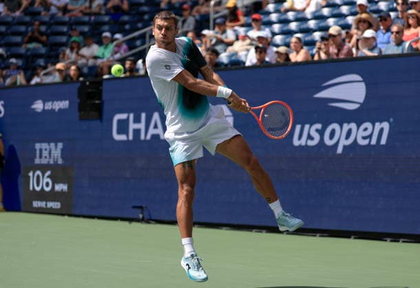 US Open tennis tournament - Day 7 Flavio Cobolli of Italy in action against Alexander Blockx during the Men‚Äôs Singles round 3 of the US Open Tennis Championships at the USTA Billie Jean King National Tennis Center in Flushing Meadows, New York, USA, 05 September 2026. The 2026 US Open tournament runs from 23 August through 13 September. FLUSHING MEADOWS NEW YORK United States  Copyright: xCRISTOBALxHERRERA-ULASHKEVICHx