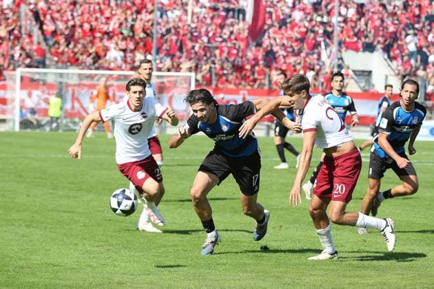 September 5, 2026 xmgoodx Frankfurt am Main, PSD Bank Arena, Regionalliga Southwest, 2026–2027 Season, Derby: FSV Frankfurt vs. Kickers Offenbach, OFC, Filip Pandza 17, FSV Frankfurt vs. Dominik Crljenec 20, OFC