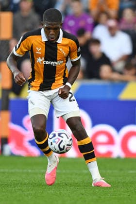 Hull City v Aston Villa, Premier League Hull City midfielder Lucas Gourna-Douath (29) during the Premier League match between Hull City and Aston Villa at the MKM Stadium, Kingston upon Hull, UK on 5 September 2026. Kingston upon Hull MKM Stadium East Riding of Yorkshire UK Editorial use only DataCo restrictions apply See www.football-dataco.com , Copyright: xIanxLyallx PSI-24835-0086