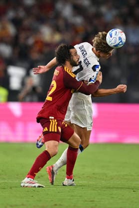 IPA88162654 - Mario Hermoso of A.S. Roma and Charles De Ketelaere of Atalanta B.C. are in action during Matchday 3 of the Serie A Championship between A.S. Roma and Atalanta B.C. at the Olympic Stadium on September 5, 2026, in Rome, Italy.  Copyright: xDomenicoxCippitelli IPAxSportx xx 88162654