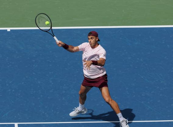 US Open tennis tournament - Day 7 Francisco Cerundolo of Argentina in action against Taylor Fritz of the US during the Men™s Singles round 3 of the US Open Tennis Championships at the USTA Billie Jean King National Tennis Center in Flushing Meadows, New York, USA, 03 September 2026. The 2026 US Open tournament runs from 23 August through 13 September. FLUSHING MEADOWS NEW YORK United States  Copyright: xBRIANxHIRSCHFELDx