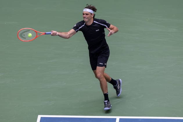 US Open tennis tournament - Day 7 Taylor Fritz of the US in action against Francisco Cerundolo of Argentina during the Men™s Singles round 3 of the US Open Tennis Championships at the USTA Billie Jean King National Tennis Center in Flushing Meadows, New York, USA, 03 September 2026. The 2026 US Open tournament runs from 23 August through 13 September. FLUSHING MEADOWS NEW YORK United States  Copyright: xBRIANxHIRSCHFELDx
