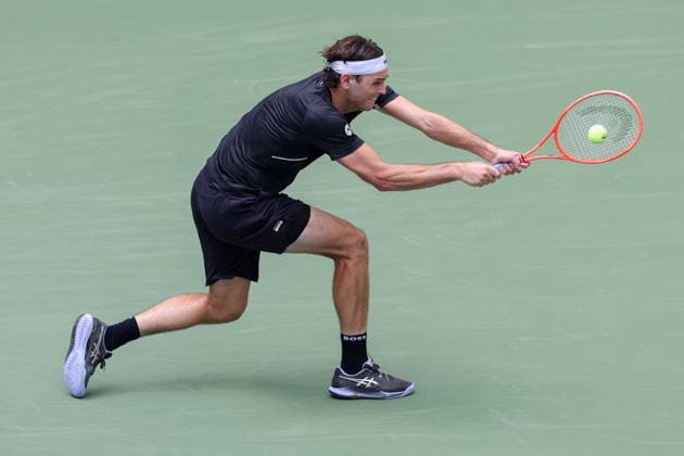 US Open tennis tournament - Day 7 Taylor Fritz of the US in action against Francisco Cerundolo of Argentina during the Men™s Singles round 3 of the US Open Tennis Championships at the USTA Billie Jean King National Tennis Center in Flushing Meadows, New York, USA, 03 September 2026. The 2026 US Open tournament runs from 23 August through 13 September. FLUSHING MEADOWS NEW YORK United States  Copyright: xBRIANxHIRSCHFELDx
