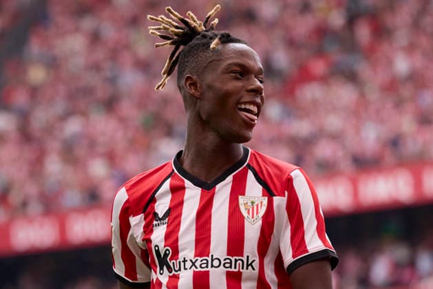 Athletic Club de Bilbao v Atletico de Madrid - LaLiga EA Sports BILBAO, SPAIN - SEPTEMBER 5: Nico Williams of Athletic Club Bilbao celebrates after scoring his team s first goal during the LaLiga EA Sports 2026 27 match between Athletic Club de Bilbao and Atletico de Madrid at San MamÃ s Stadium, on September 5, 2026 in Bilbao, Spain. (Photo by Marcos Calvo Photo Players Images Magara Press) Bilbao Estadio de San Mames Spain Copyright: xMarcosxCalvox