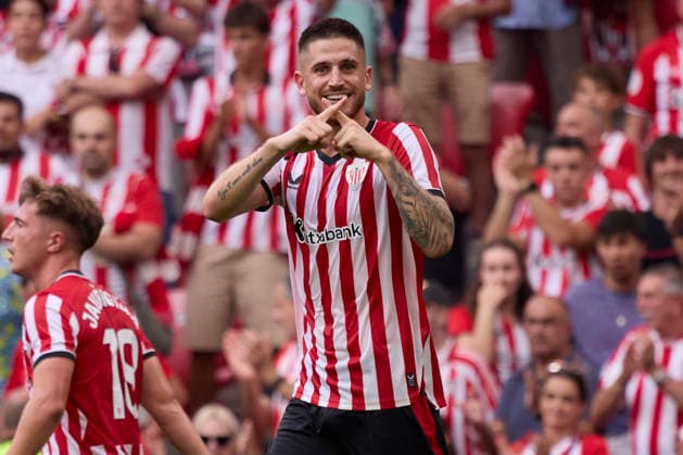 Athletic Club de Bilbao v Atletico de Madrid - LaLiga EA Sports BILBAO, SPAIN - SEPTEMBER 5: Oihan Sancet of Athletic Club Bilbao celebrates after scoring his team s third goal during the LaLiga EA Sports 2026 27 match between Athletic Club de Bilbao and Atletico de Madrid at San MamÃ s Stadium, on September 5, 2026 in Bilbao, Spain. (Photo by Marcos Calvo Photo Players Images Magara Press) Bilbao Estadio de San Mames Spain Copyright: xMarcosxCalvox